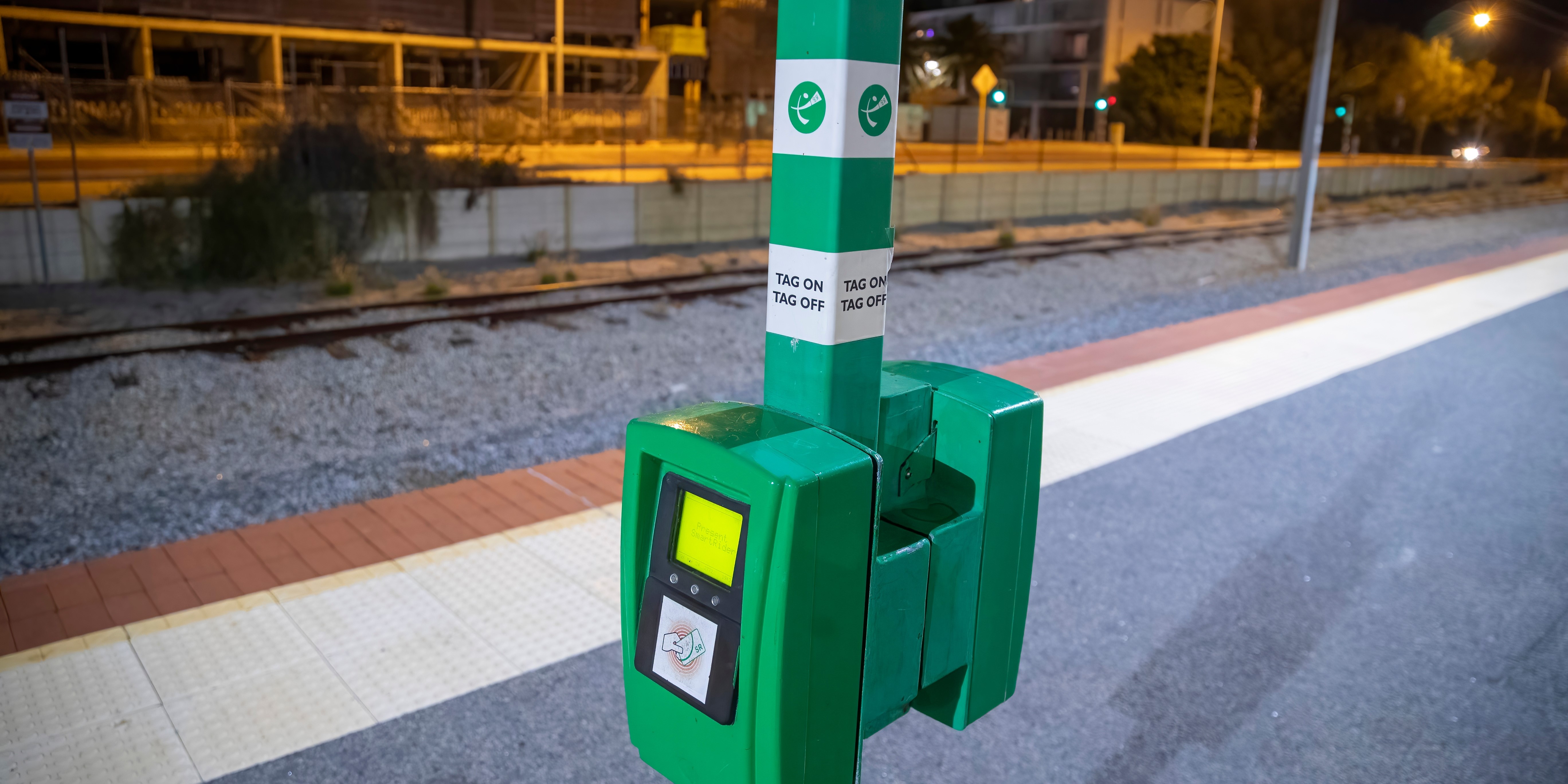 A machine to tag on and off at train station